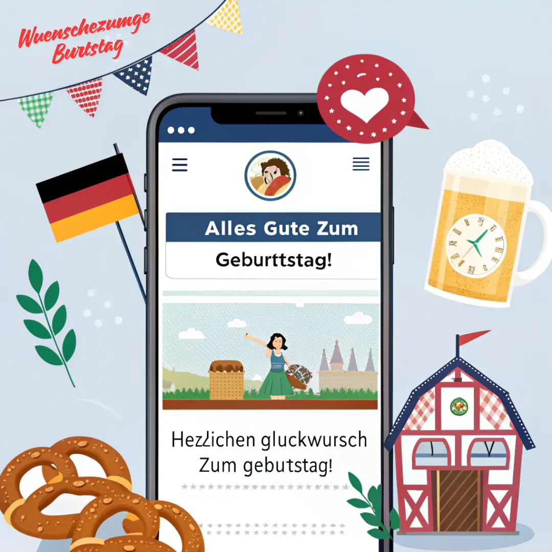 Dienstag Geburtstagswünsche in den sozialen Medien