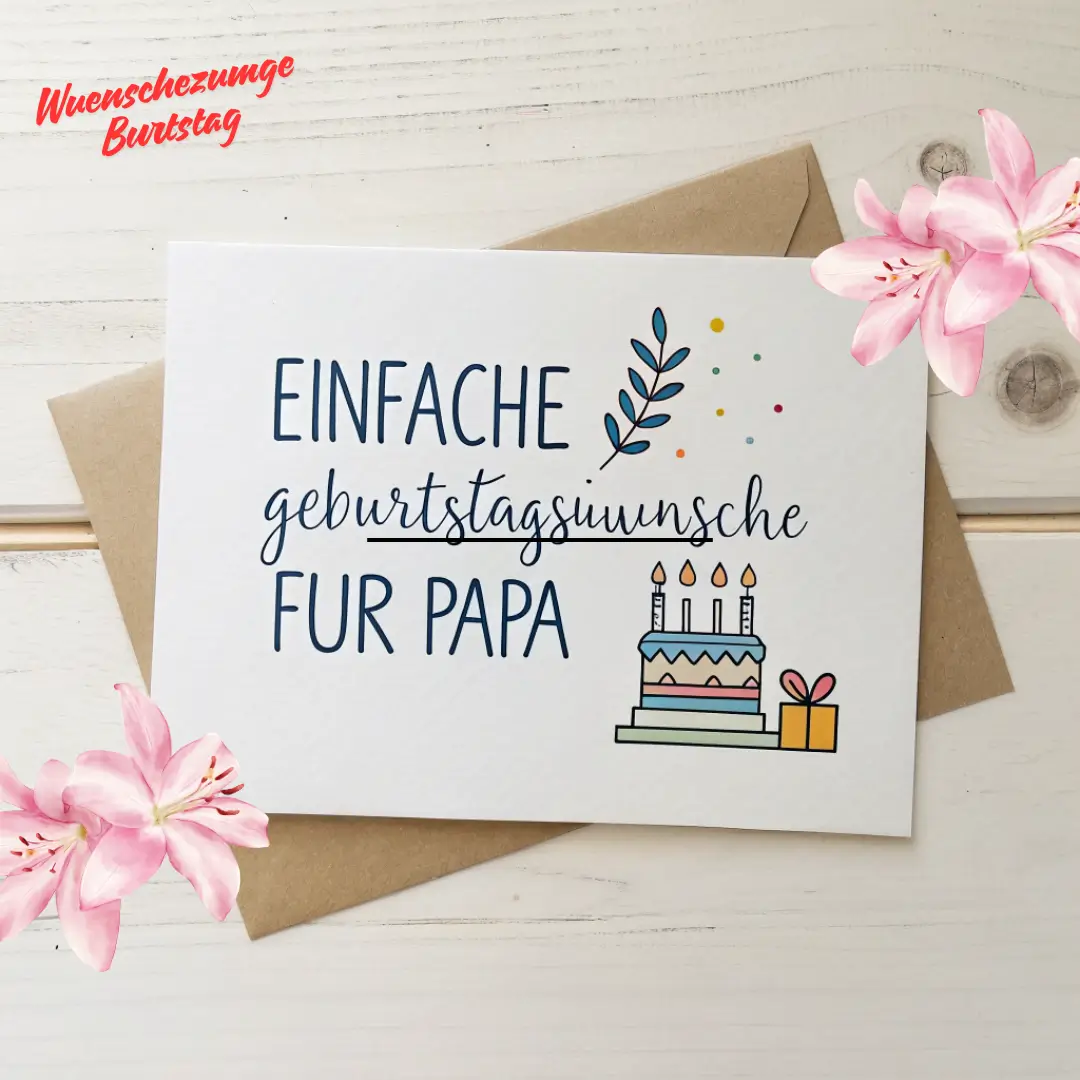 Einfache Geburtstagswünsche für Papa