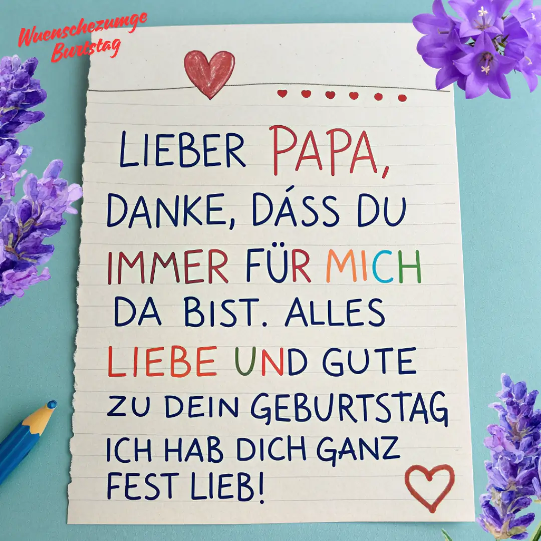 Geburtstagssprüche für Papa von Kindern