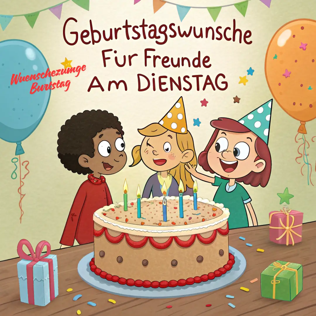 Geburtstagswünsche für Freunde am Dienstag