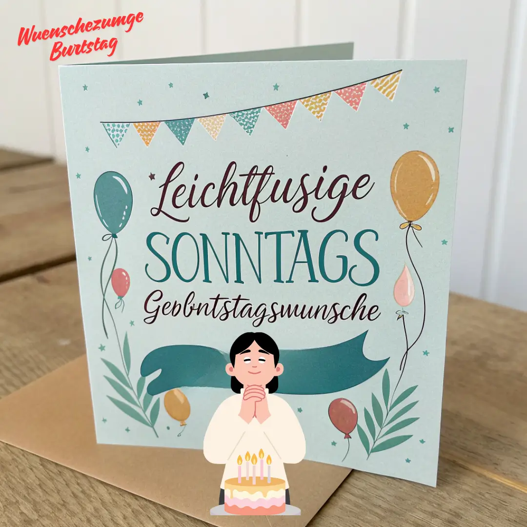 Leichtfüßige Sonntags geburtstagswünsche