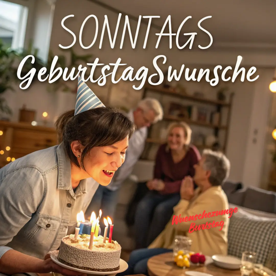 Sonntags geburtstagswünsche für soziale Medien