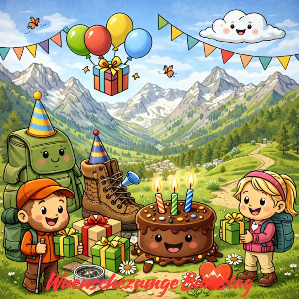 Lustige Geburtstagswünsche für Wanderer