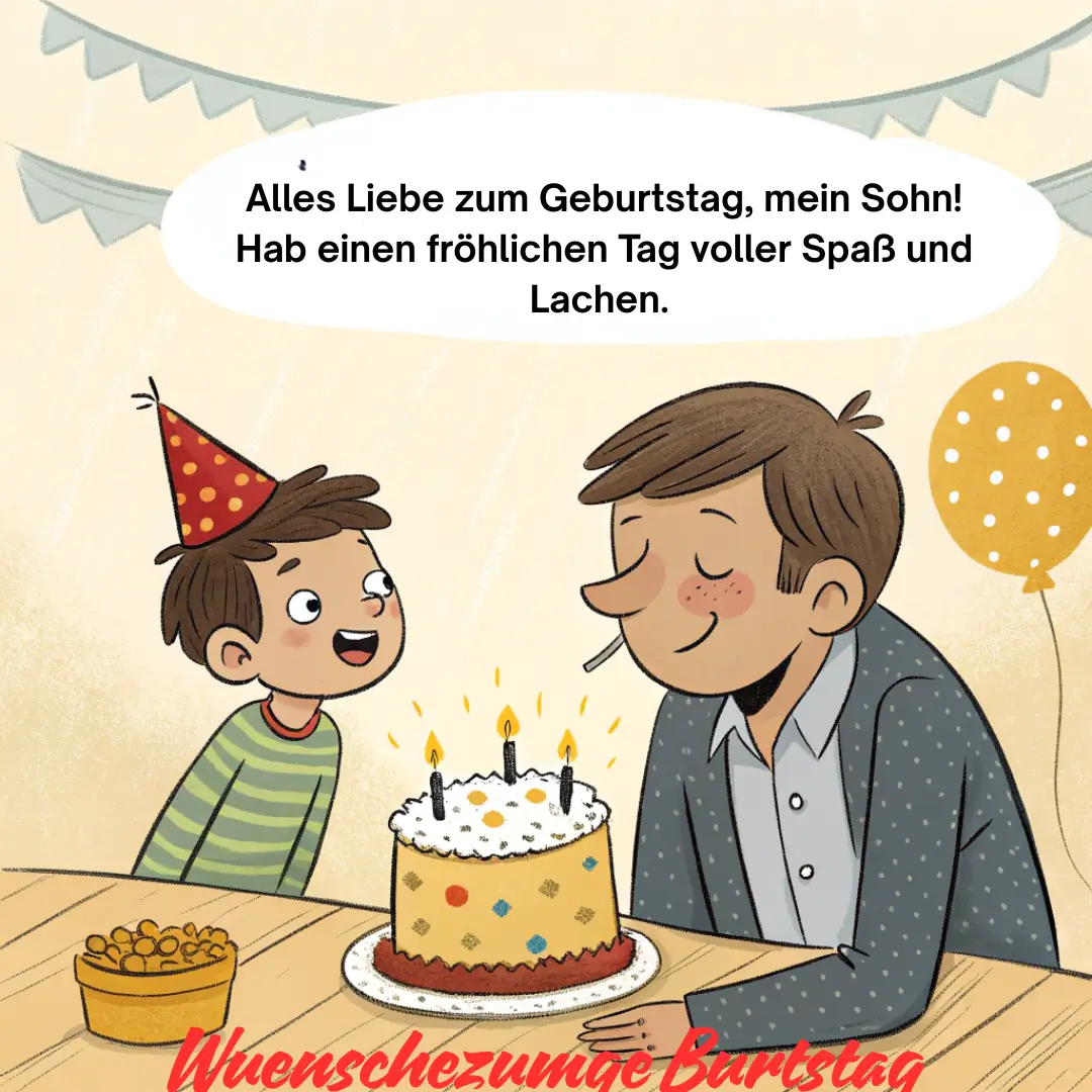 Einfache Geburtstagswünsche für Sohn