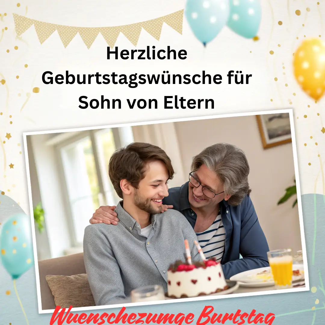 Herzliche Geburtstagswünsche für Sohn von Eltern