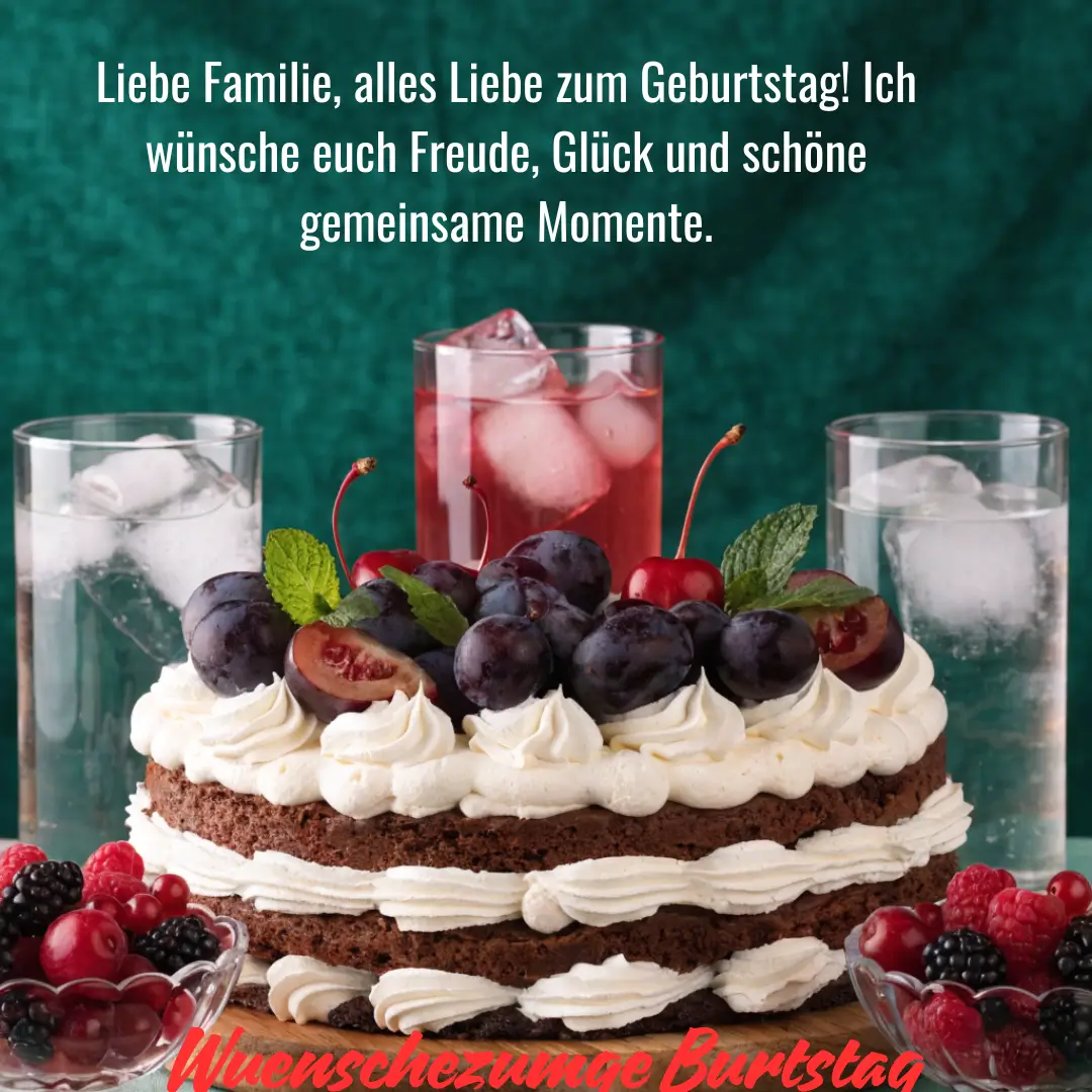 Herzliche Geburtstagswünsche für die Familie