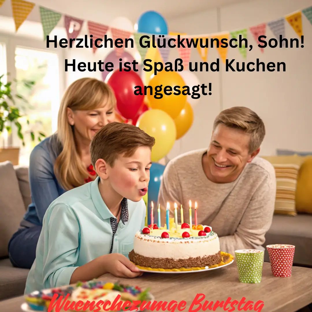 Lustige Geburtstagswünsche für Sohn