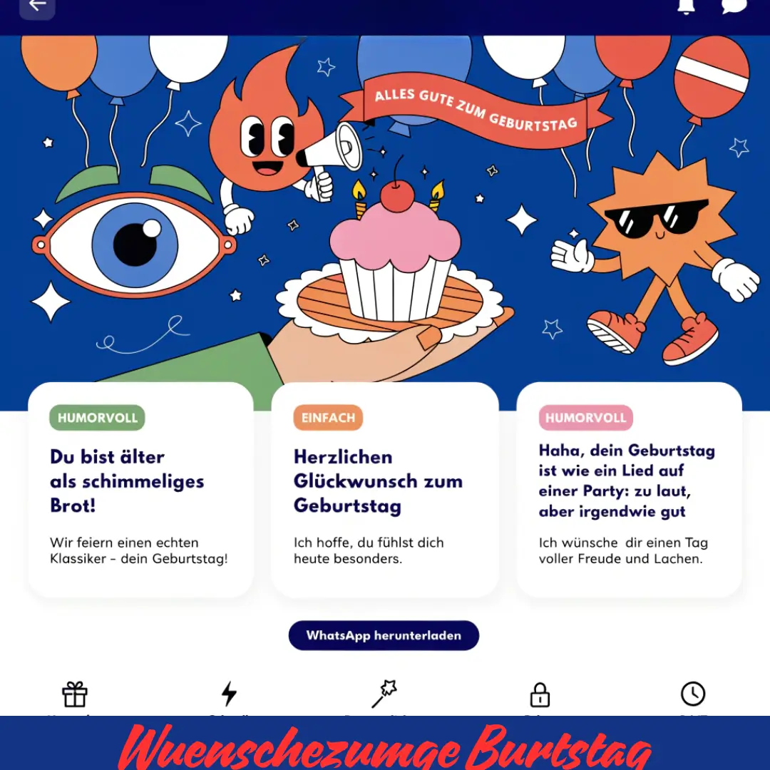 Lustige animierte Geburtstagswünsche WhatsApp Download