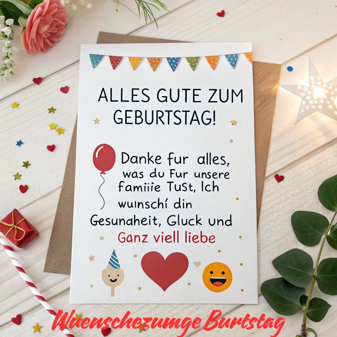 Moderne Geburtstagswünsche für Familie