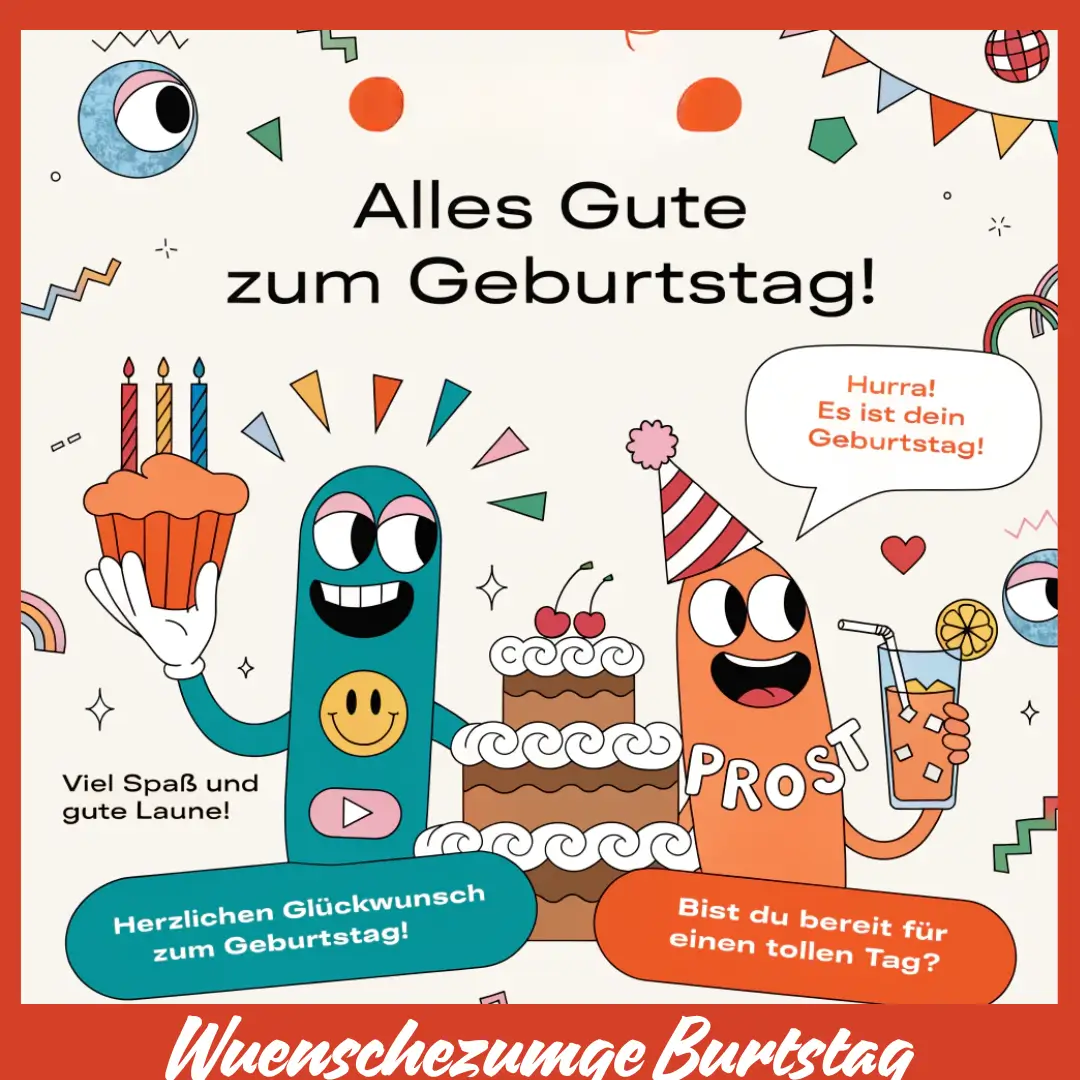 Süße lustig animierte Geburtstagswünsche WhatsApp