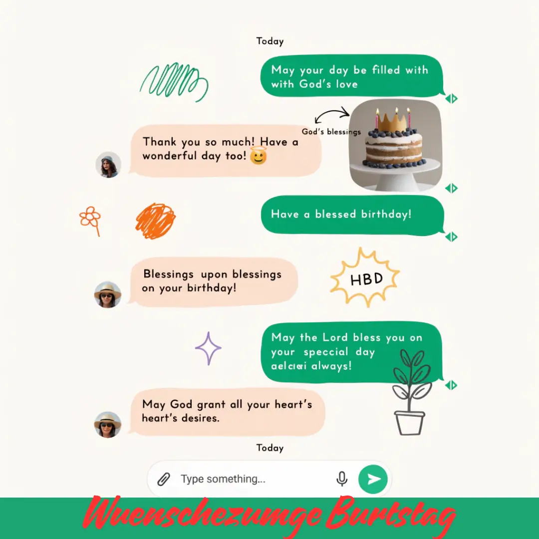 Christliche Geburtstagswünsche auf WhatsApp
