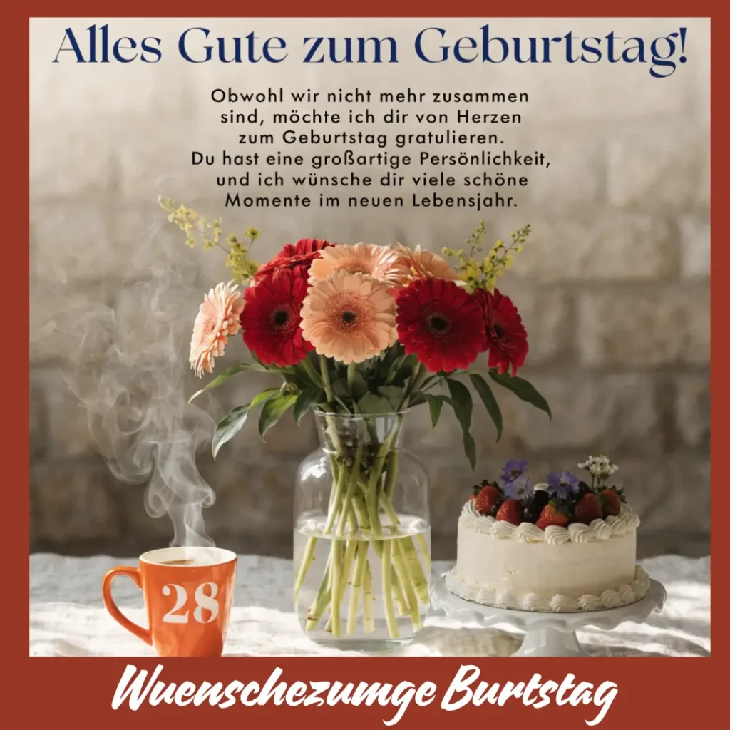 Herzliche Geburtstagswünsche für Ex-Freund