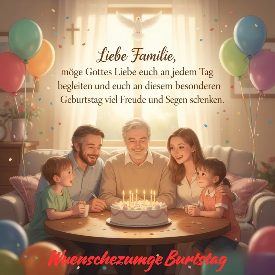 Religiöse Geburtstagswünsche für Familie