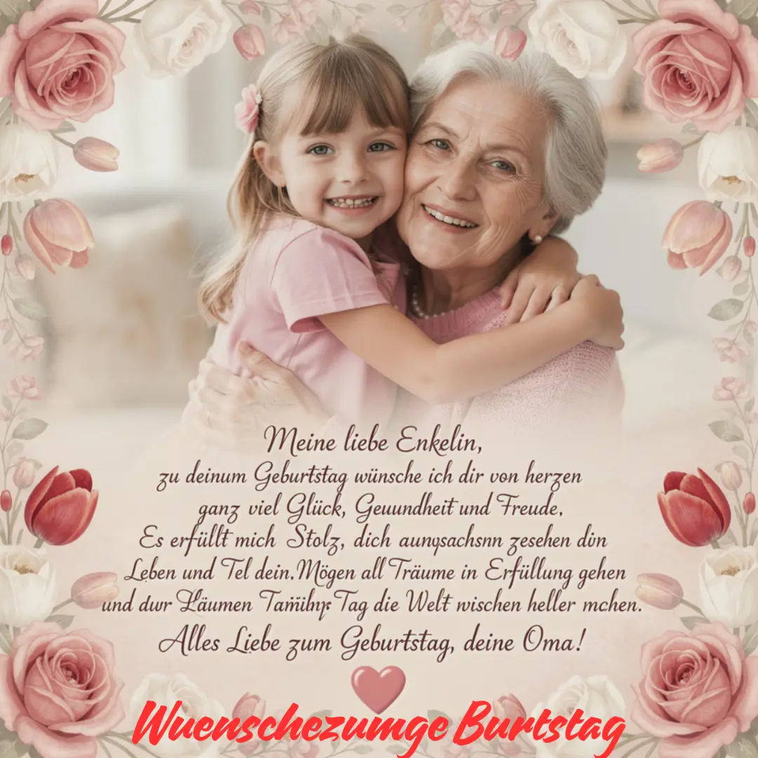 Geburtstagswunsch für enkelin von Oma