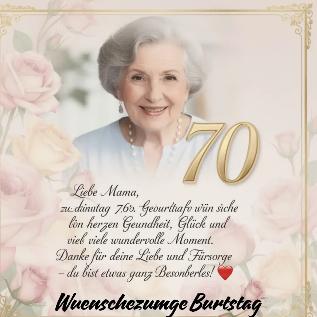 Geburtswünsche zum 70 für eine Mutter