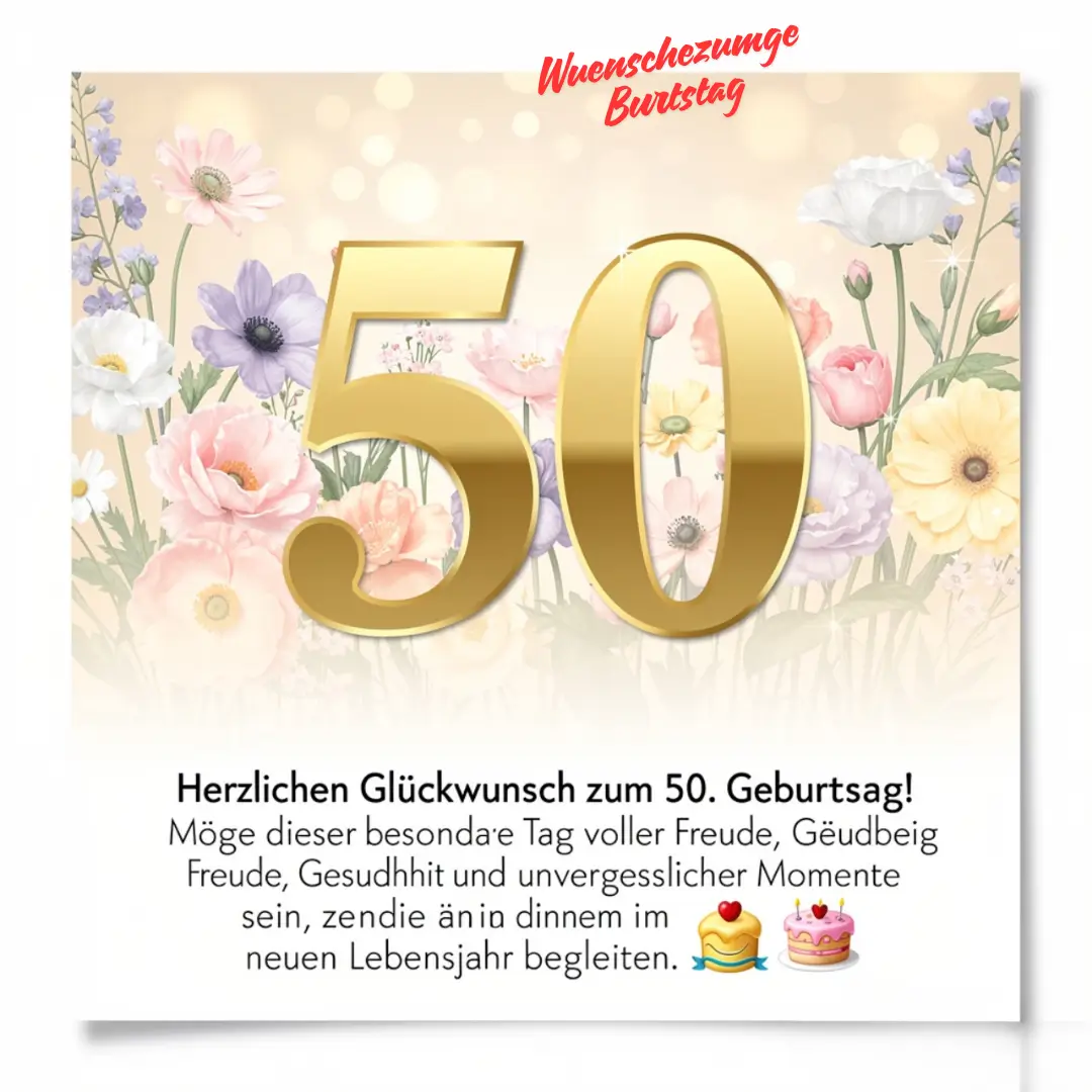 Wer sagt dass 50 alt ist Die besten Wünsche 3 Herzliche Geburtstagswünsche zum 50
