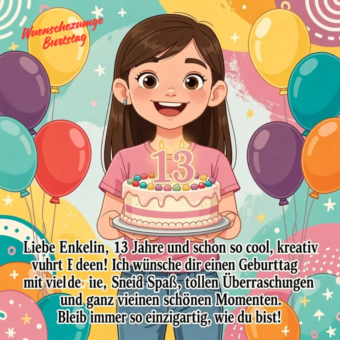 Geburtstagswünsche Für Enkelin 13 Jahre Machen Sie Strahlen 3 Coole Geburtstagswünsche für eine 13-jährige Enkelin