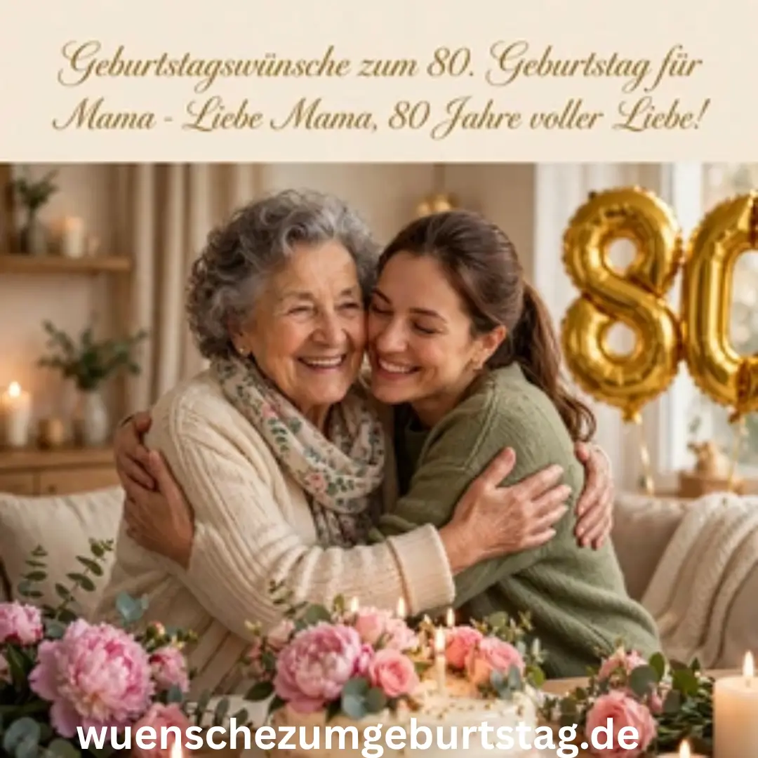 Geburtstagswünsche zum 80: 199+ Herzliche Sprüche 5 Geburtstagswünsche zum 80. Geburtstag für Mama